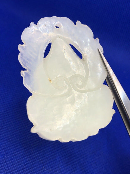 Green Jade Carved Buddha Good Luck Prosperity Statement Pendant