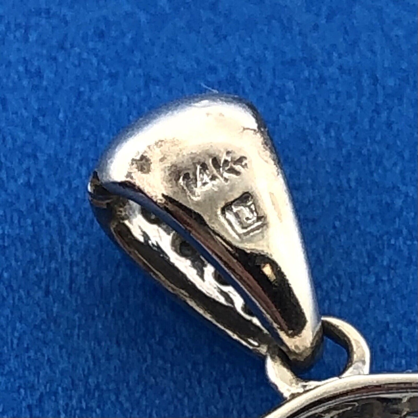 Designer 14K White Gold Diamond Modernist Heart Anniversary Valentine Pendant