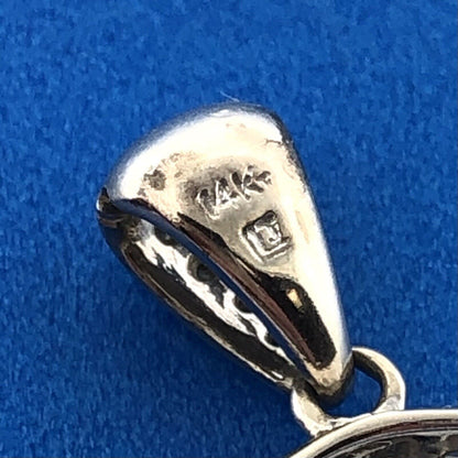 Designer 14K White Gold Diamond Modernist Heart Anniversary Valentine Pendant