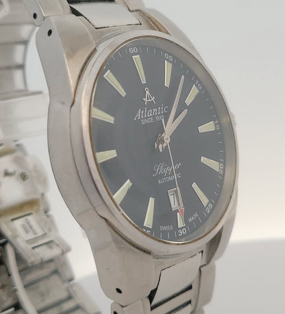 Atlantic Skipper Automatic Stainless Steel 42mm Black Dial Men's Watch 83765