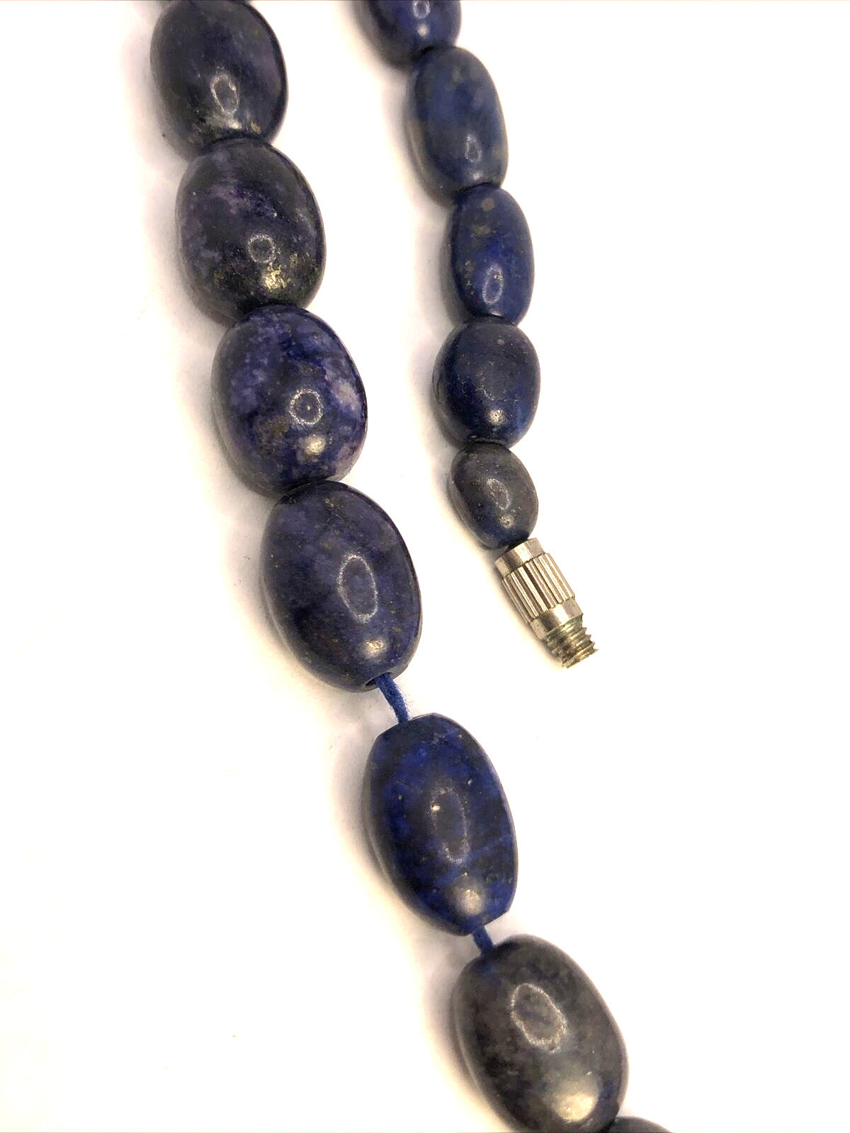 Vintage Lapis Lazuli Vision Truth Awareness Worry Beaded Necklace