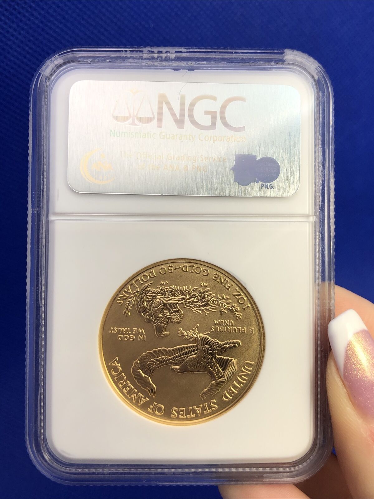 2006 W $50 American Eagle 1 Oz Gold Reverse Proof 20 Anniversary NGC PF70 Coin