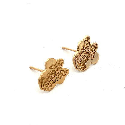 Disney Jacmel Mauritius JCM 10K Yellow Gold Minnie Mouse Stud Earrings
