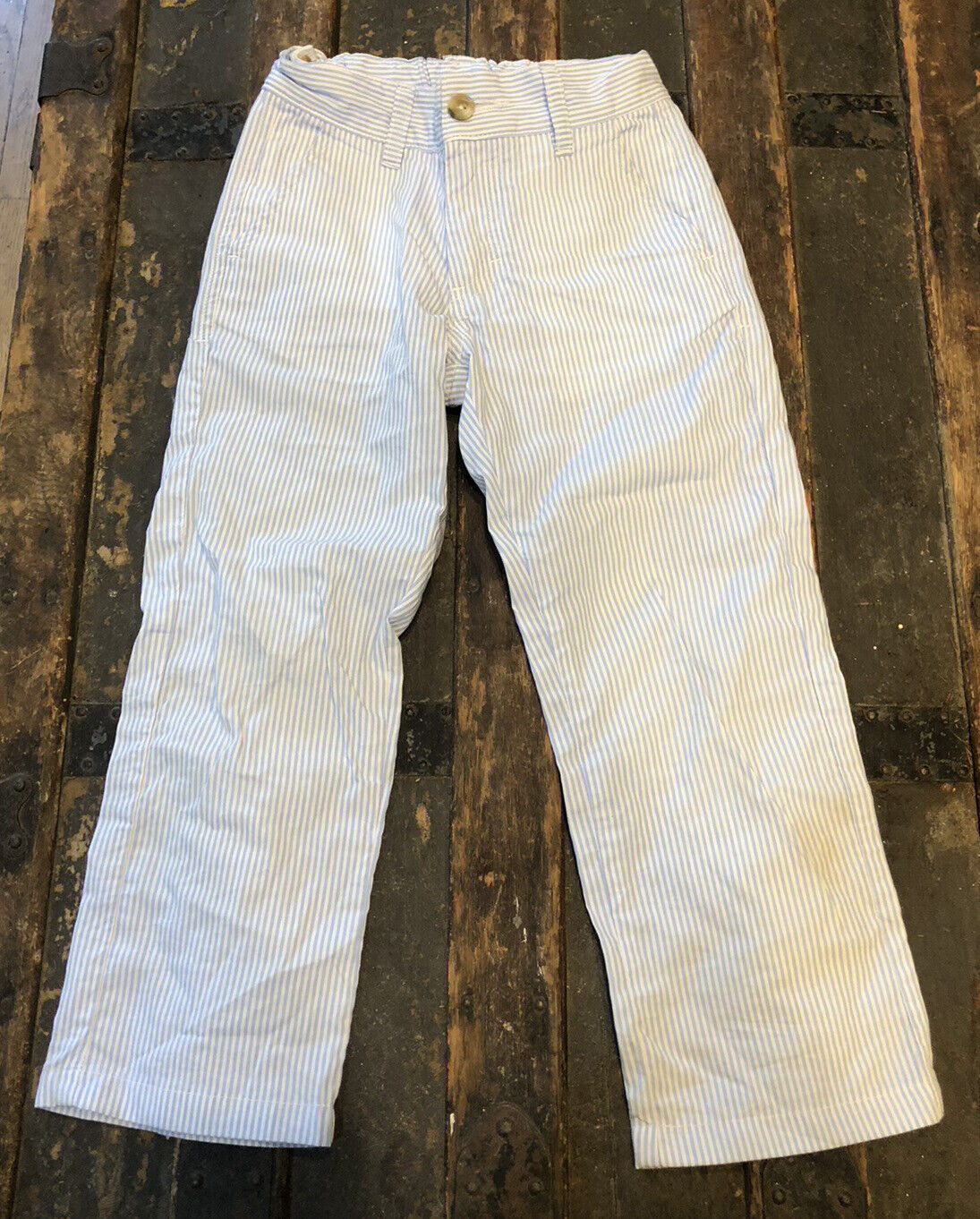The Beaufort Bonnet Company 100% Cotton Blue White Striped Size 4T Boys Pants