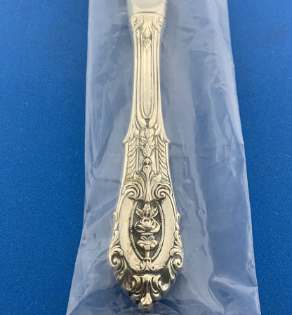 Designer Wallace Sterling Silver 925 Rose Point Pattern Dinner Knife Flatware