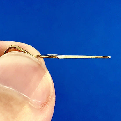 14K Yellow Gold Initial "V" Script Charm Pendant