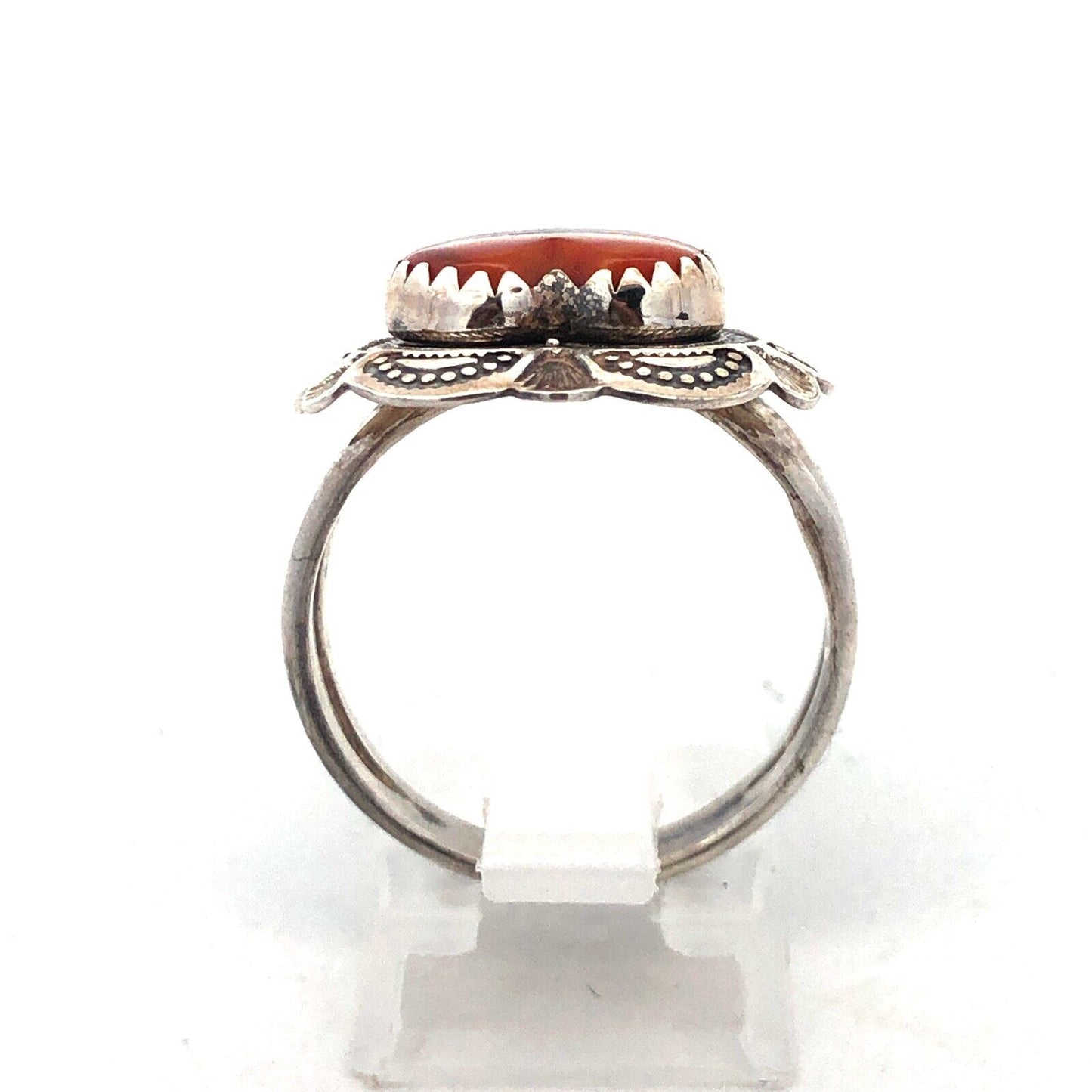 Quoc Turquoise Inc 925 Sterling Silver Mixed Gemstone Inlay Heart Concho Ring