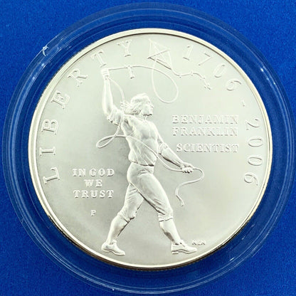 2006 P Benjamin Franklin Scientist Commemorative Uncirculated Silver Dollar