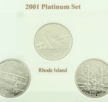 2001 P D State Quarter Collection Platinum Gold Philadelphia Denver 20 Coin Lot
