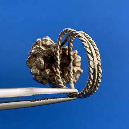 Artisan 925 Sterling Silver Artisan Nugget Free Form Size 6 Ring