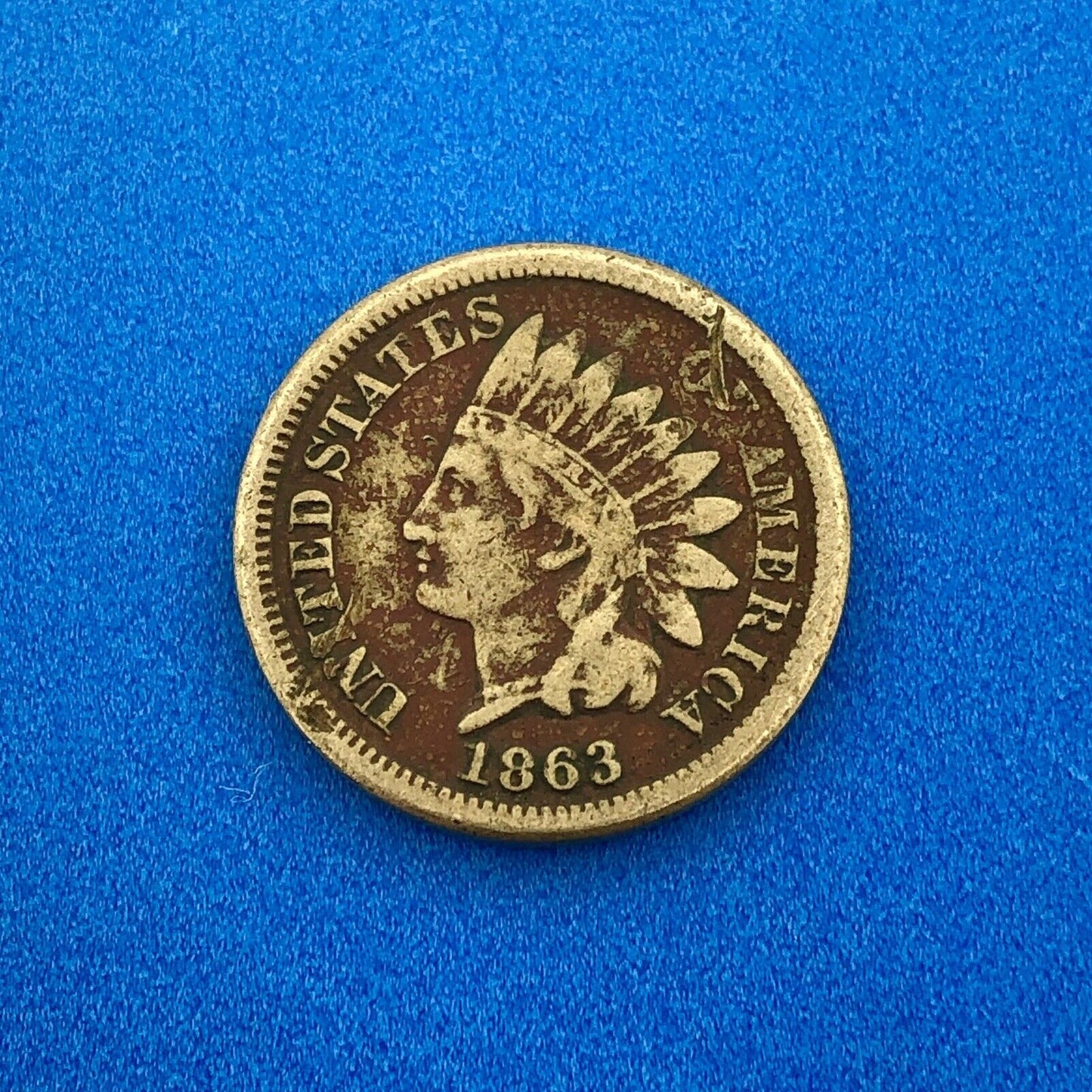 1863 P 1 Cent Indian Head Cent with Shield Better Key Date Copper-Nickel Coin