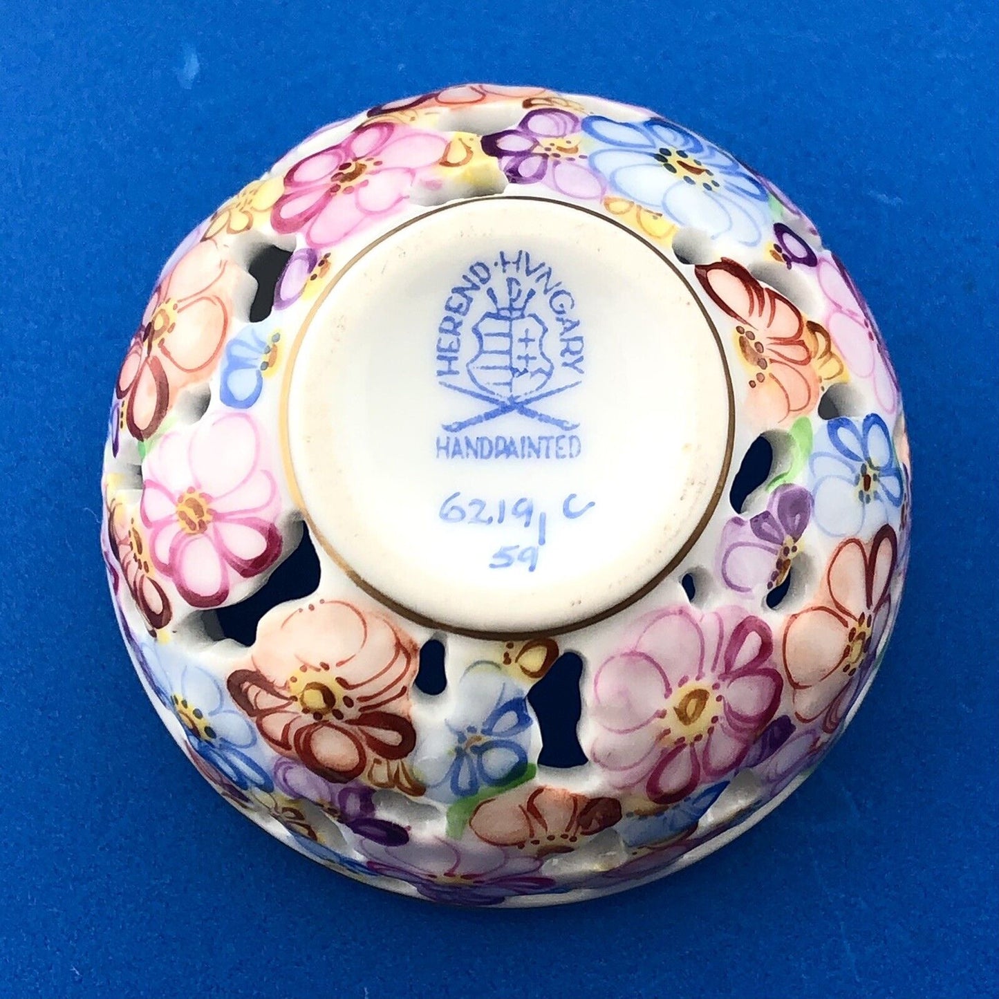 Herend Hungary Floral Trinket Box Hungarian Flowers Hungarian