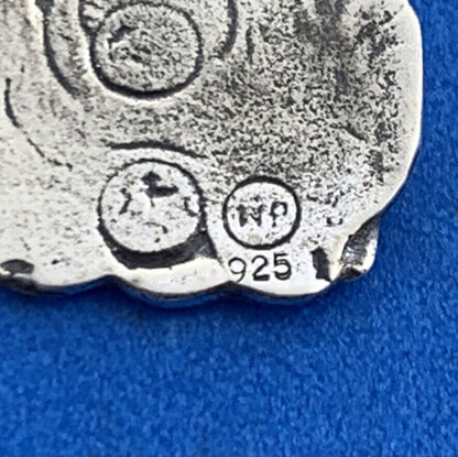 Waxing Poetic 925 Sterling Silver N Initial Letter Square Monogram Pendant Charm