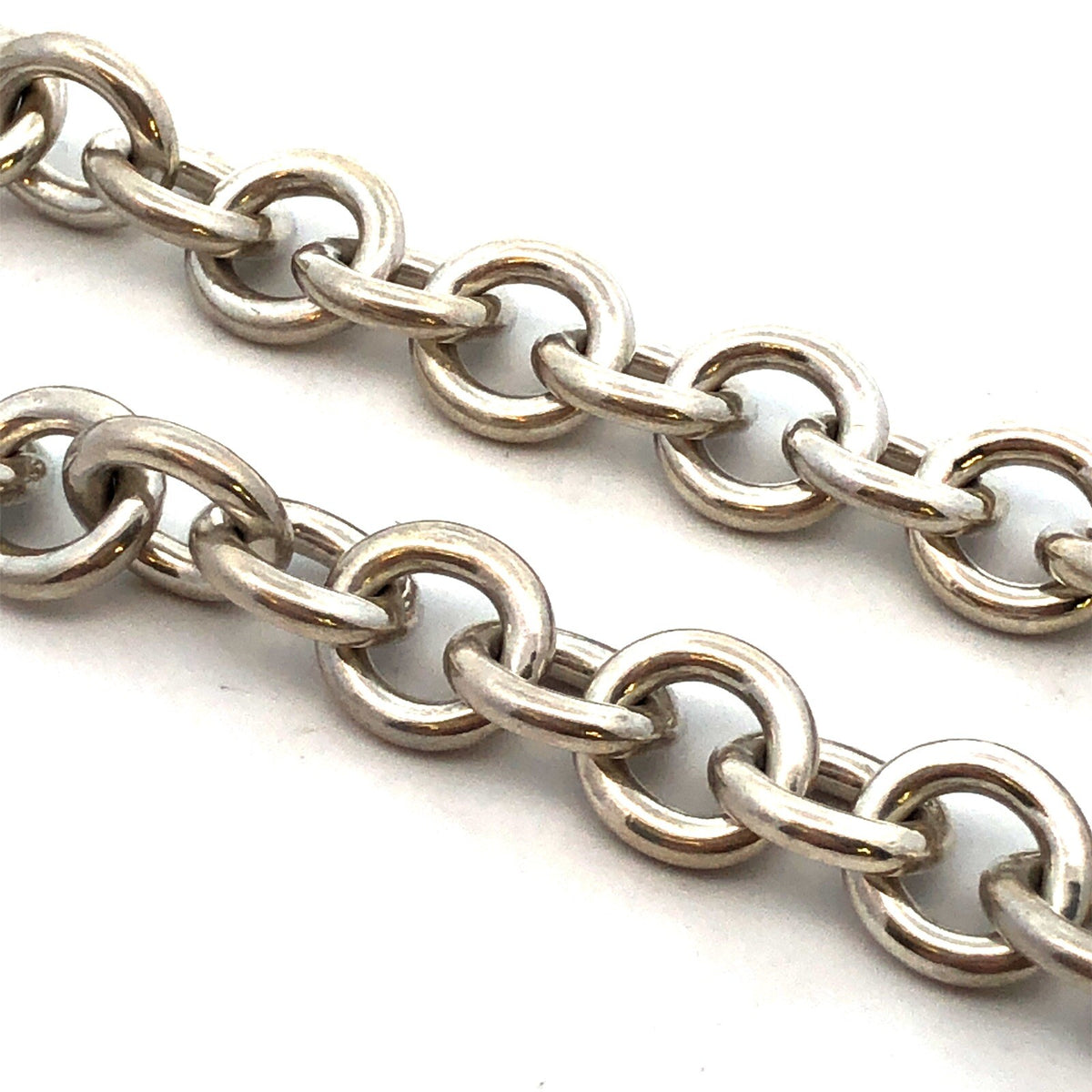 925 Sterling Silver Designer Tiffany & Co Engravable Heart Tag Toggle Necklace