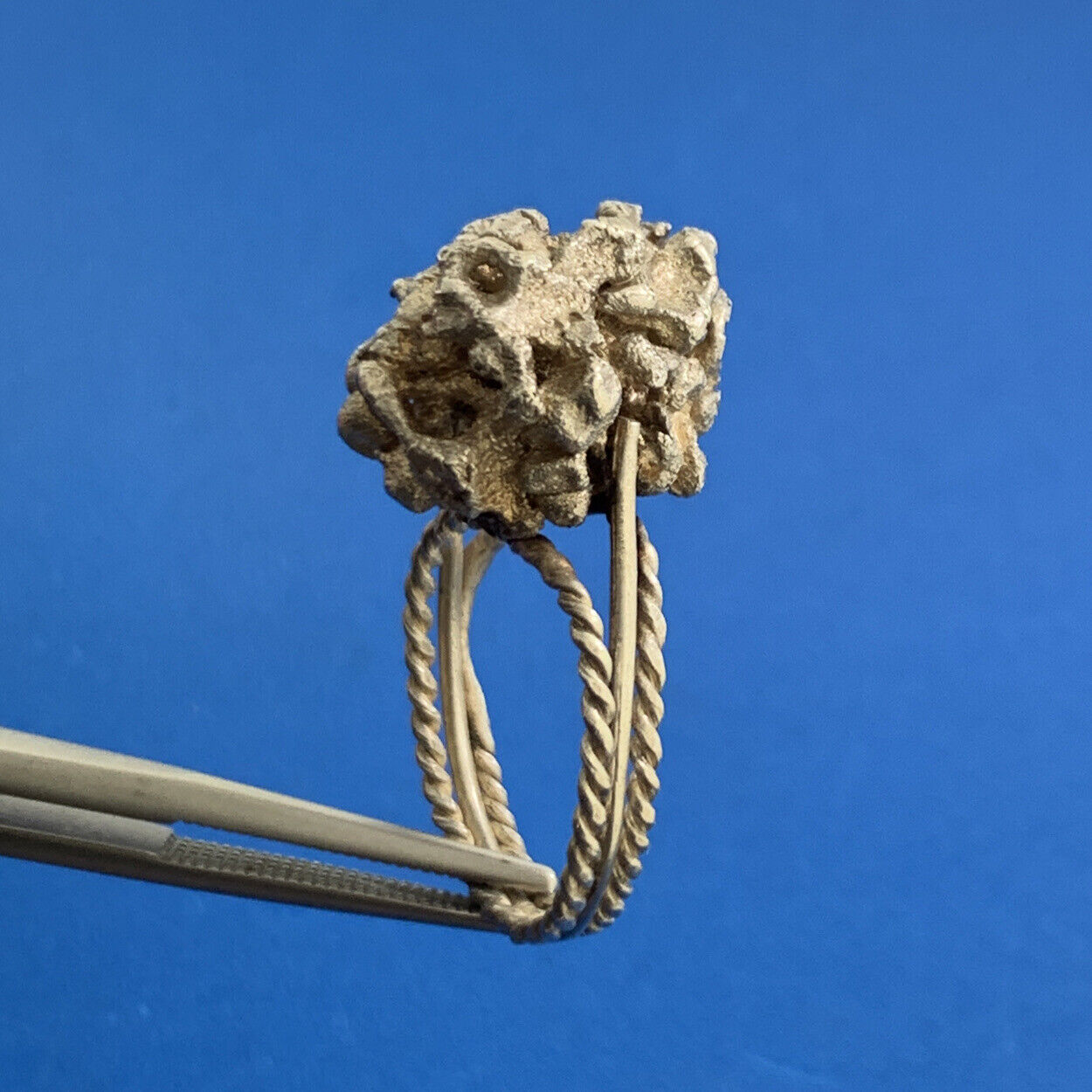 Artisan 925 Sterling Silver Artisan Nugget Free Form Size 6 Ring