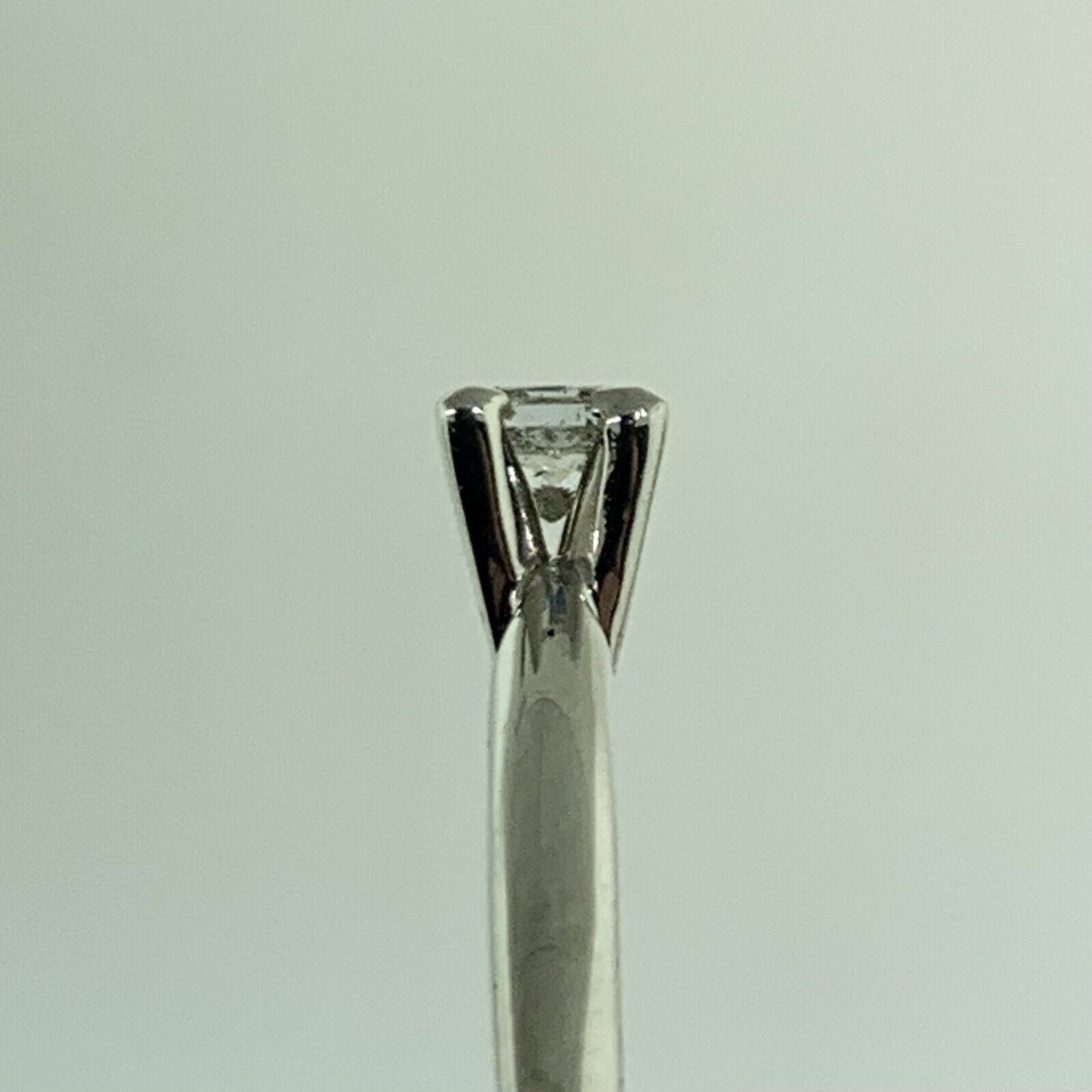Designer 14K White Gold Princess Diamond Solitaire Engagement Ring