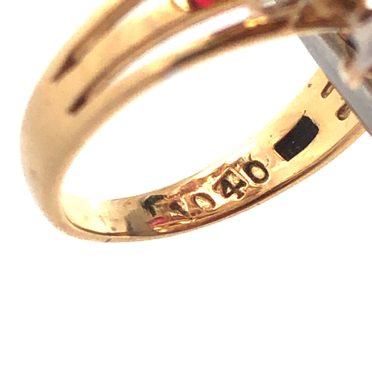 Exquisite Vintage 14K Yellow Gold Ruby Diamond Cluster Statement Cocktail Ring