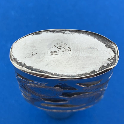 Vintage Taxco Mexico 925 Sterling Silver Overlay Perfume Scent Flask Bottle