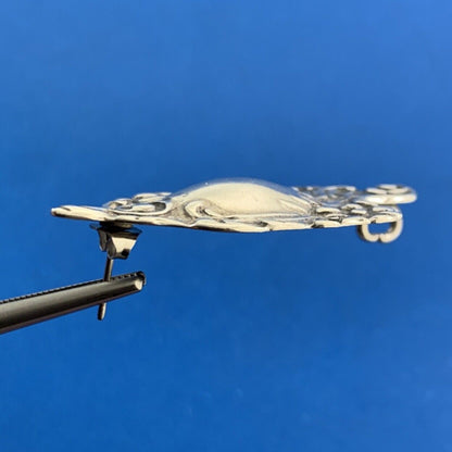 Vintage Foree 925 Sterling Silver Floral Scroll Engravable Stud Drop Earrings