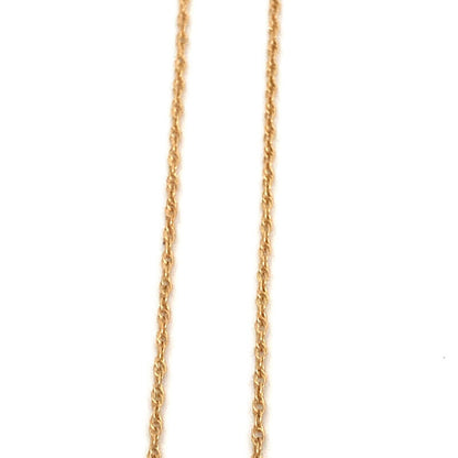 Designer 14K Yellow Gold Script M Initial Monogram Letter ID Pendant Necklace
