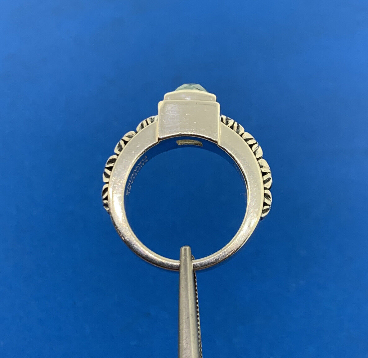 Michael Dawkins Sky Blue Topaz Russian Pattern Sterling Silver 925 Ring QVC