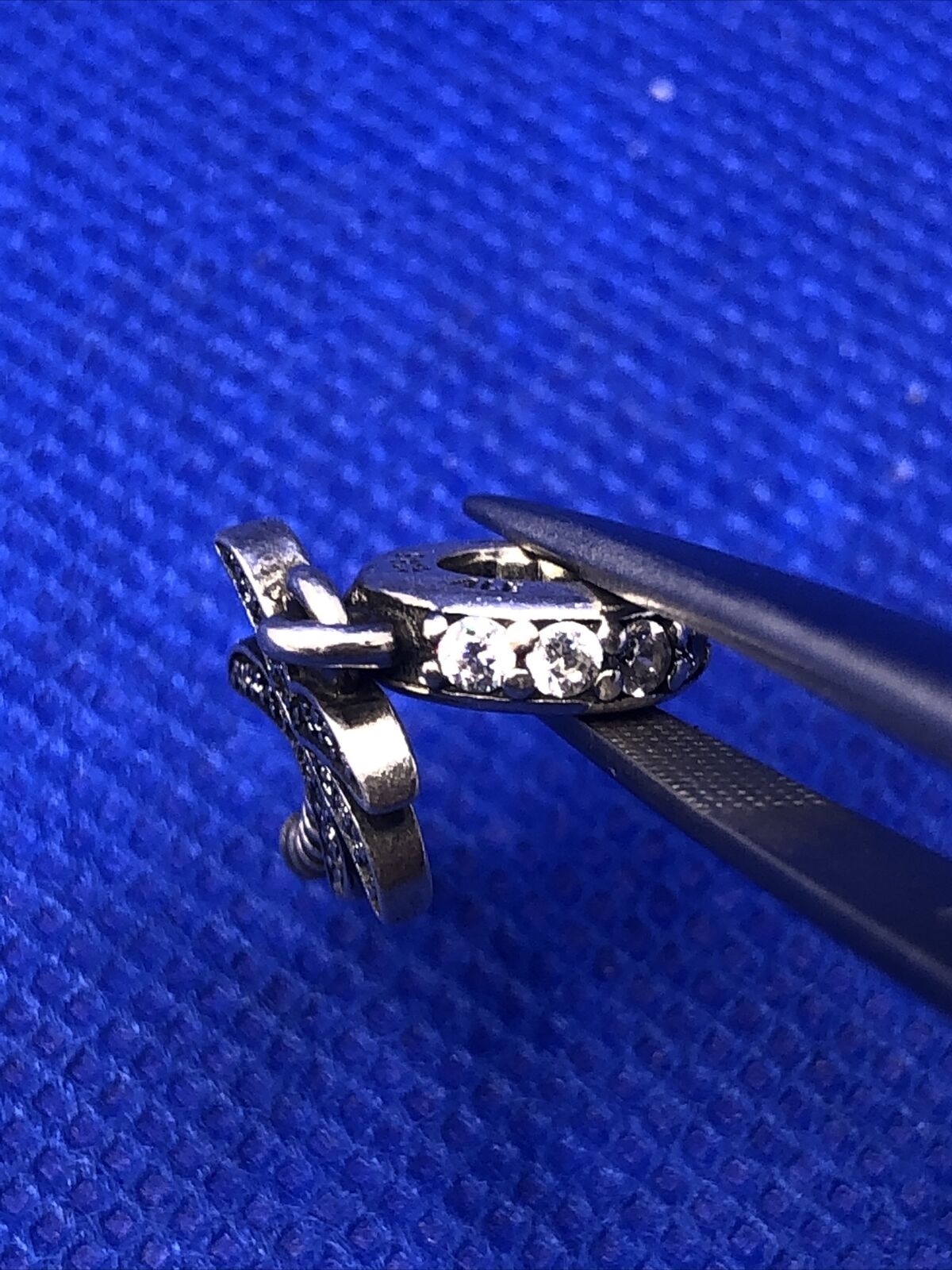 Pandora ALE 925 Sterling Silver Cubic Zirconia CZ 791540 Palm Tree Dangle Charm
