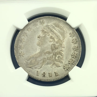1811/10 Capped Bust Silver Half Dollar 50c Lettered Edge NGC XF Details Coin
