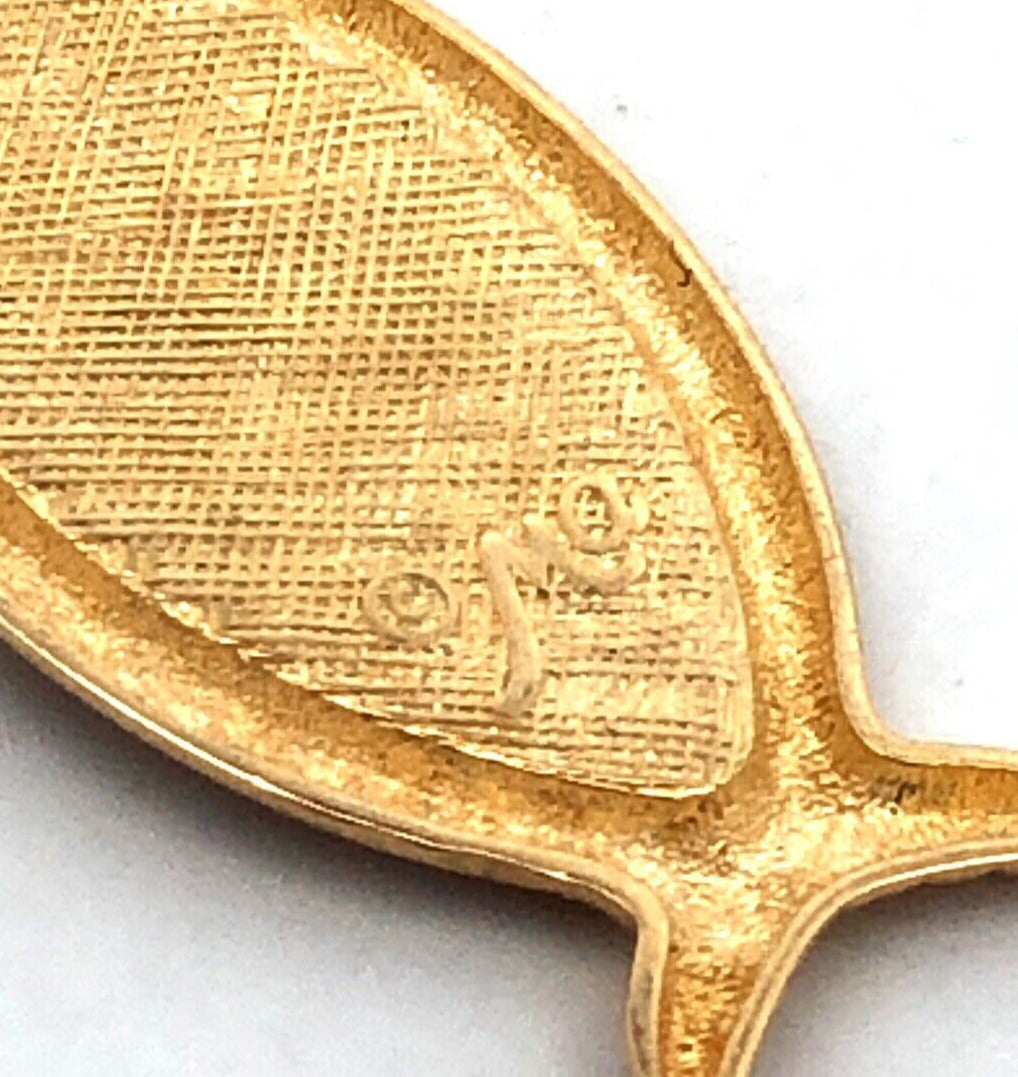Designer Michael Anthony 14K Yellow Gold Jesus Fish Ichthys Pendant