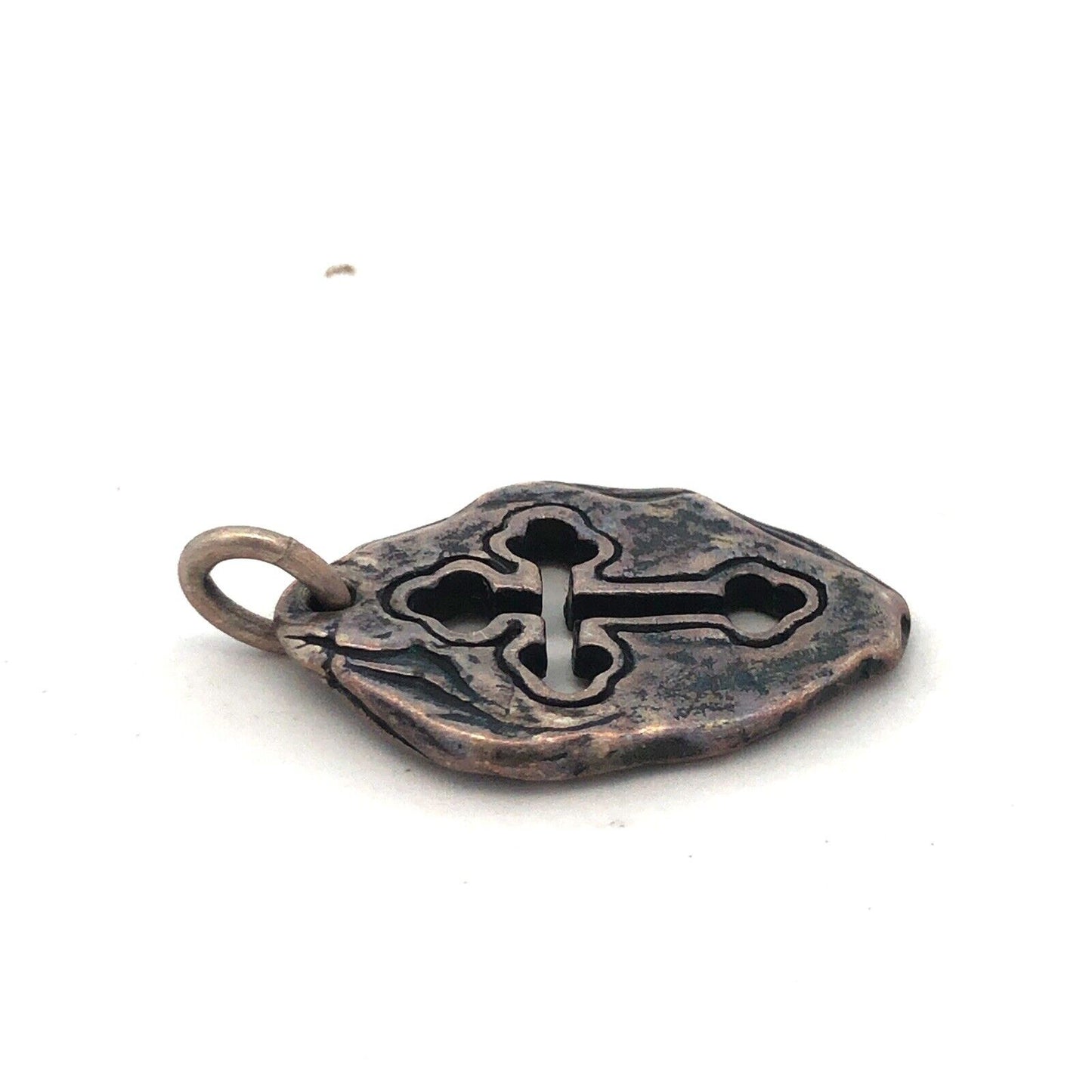 Designer Jose Balli 925 Sterling Silver Cross Cutout Oval Pendant