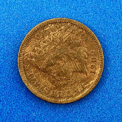 1909 S Indian Head One Cent Penny Type 3 Bronze Better Key San Francisco Coin