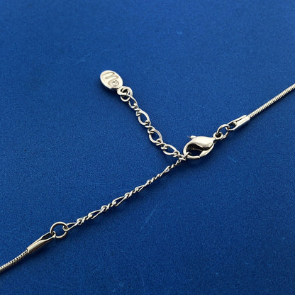 Stunning Silver Toned Round Cut Swarovski Crystal Abstract Line 17-18" Necklace