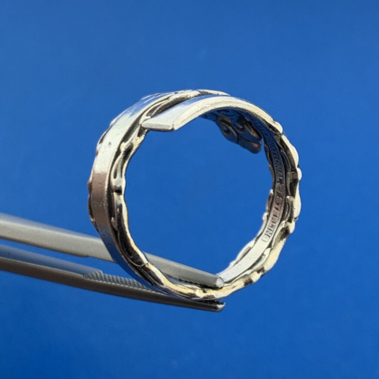 International La Strada Sterling Silver Bypass Expandable Adjustable Spoon Ring