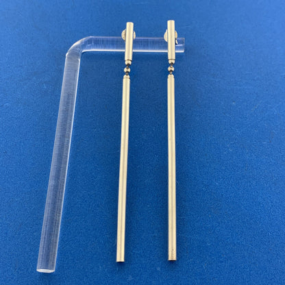 Designer Italy 925 Sterling Silver Modernist Tubular Dangle Statement Earrings