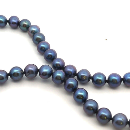Designer 925 Sterling Silver Gold Vermeil Tahitian Pearl Beaded Necklace