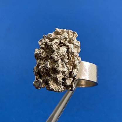 Artisan 925 Sterling Silver Free Form Modernist Nugget Ring