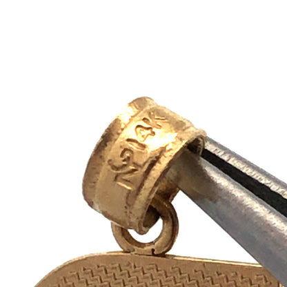 Designer 14K Yellow Gold Initial D Print Alphabet Monogram Charm Pendant