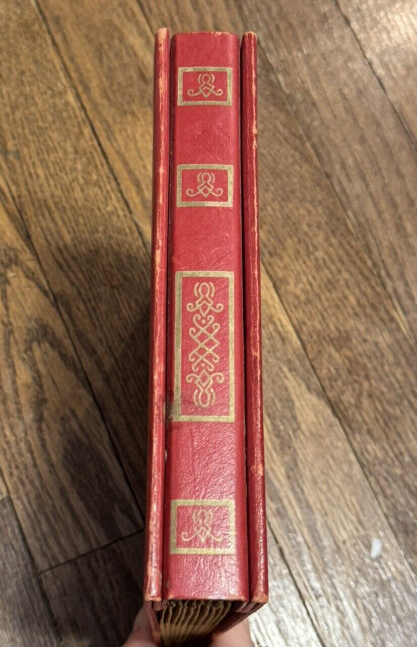 1960's Red Leather RECORDS Book Containing Ten 45 Mixed Artists Vinyl Lot