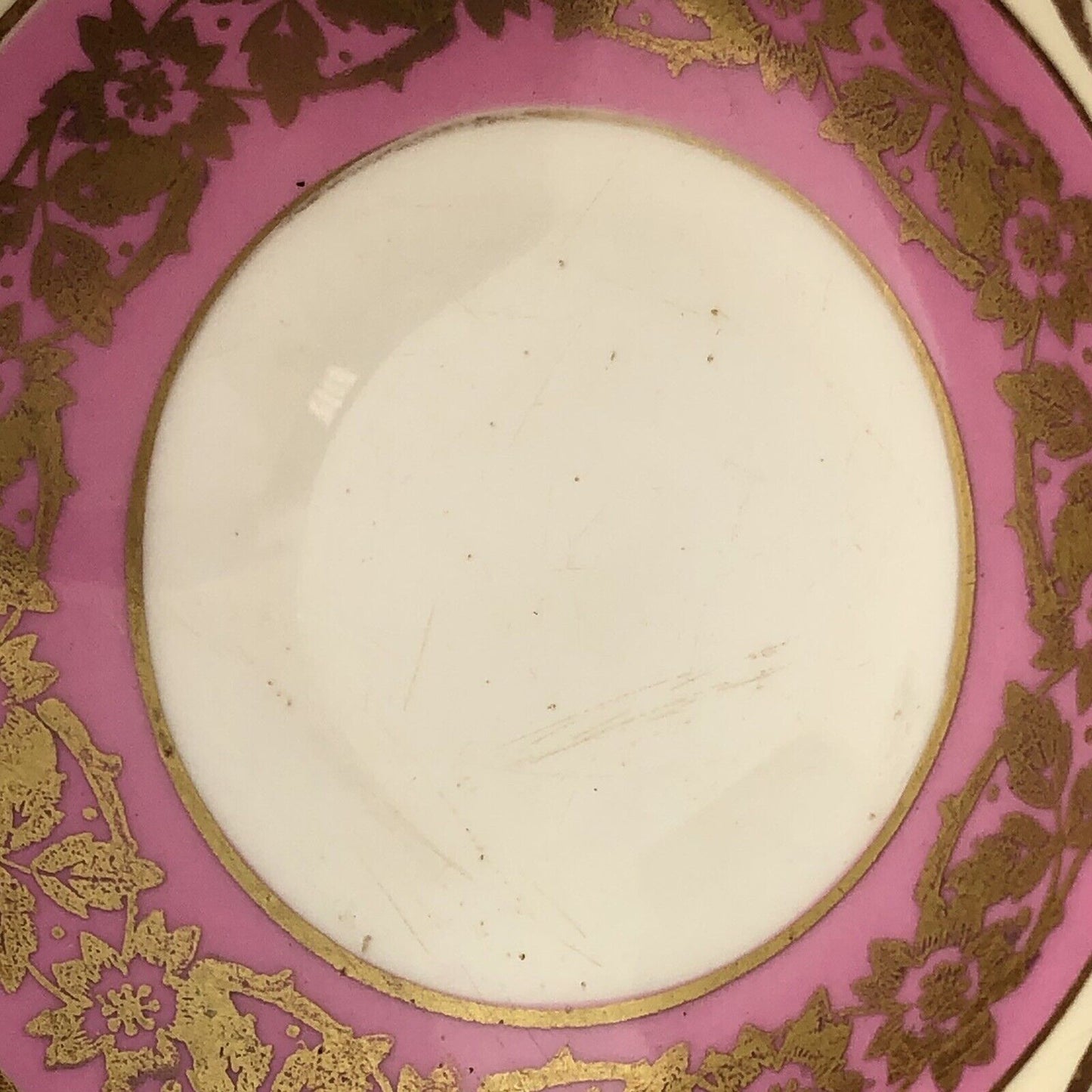 Royal Stafford English Bone China Pink Gold Floral Vine Scroll Tea Cup/Saucer