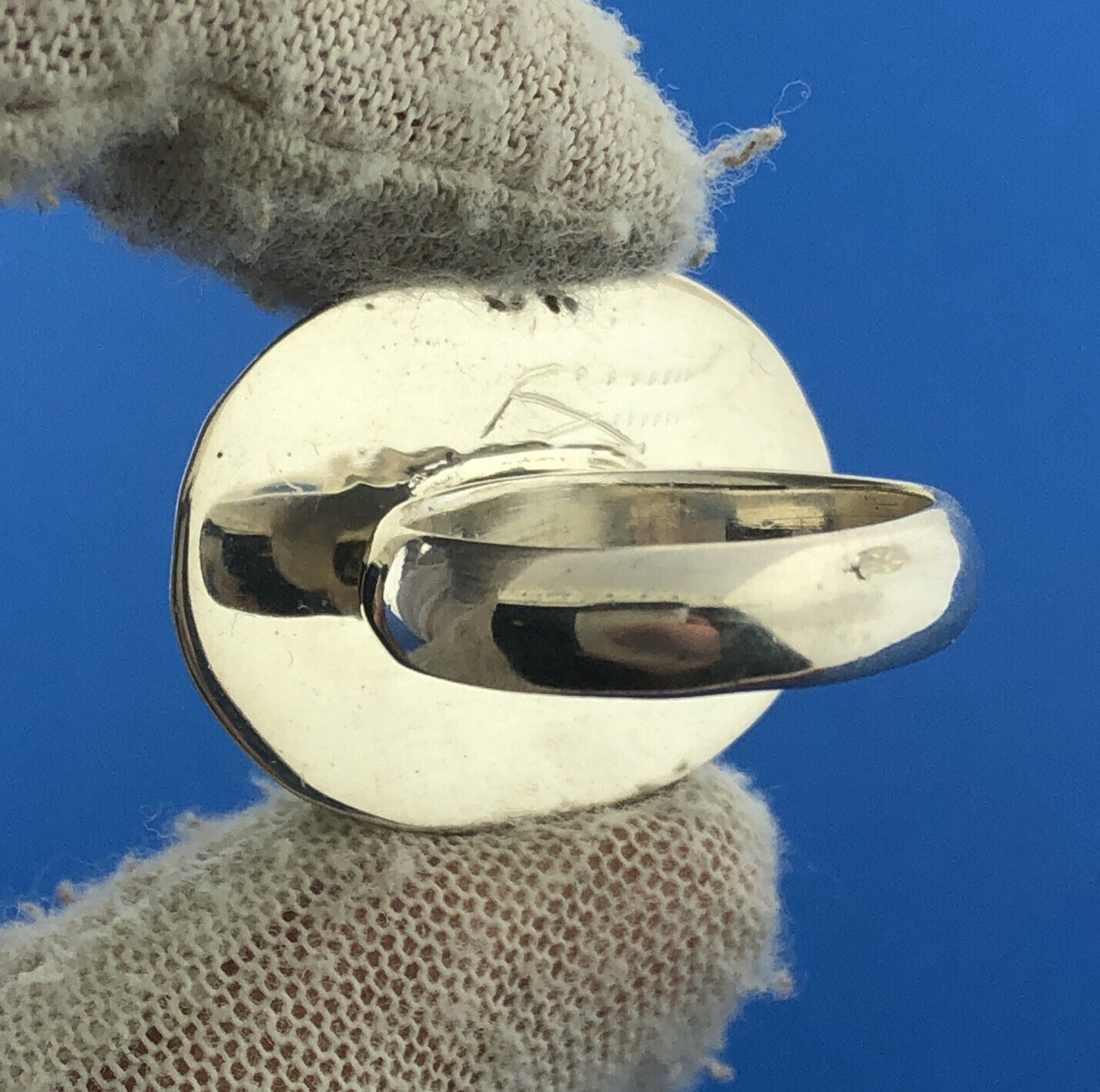 Designer CII Mexican Sterling Silver 925 Cabochon Abalone Shell Ring Size 7