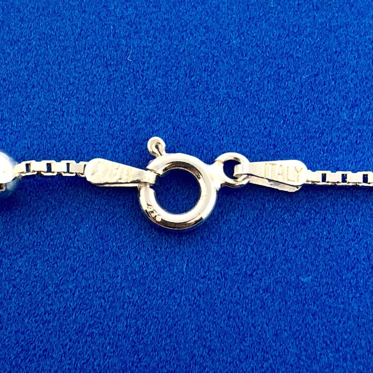 Designer Itaor Italy Sterling Silver 925 Bead Ball Station Venetian Box Necklace