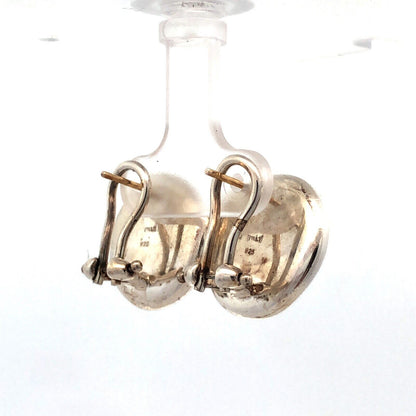 Designer 925 Sterling Silver Italy Ancient Coin Omega Back Earrings