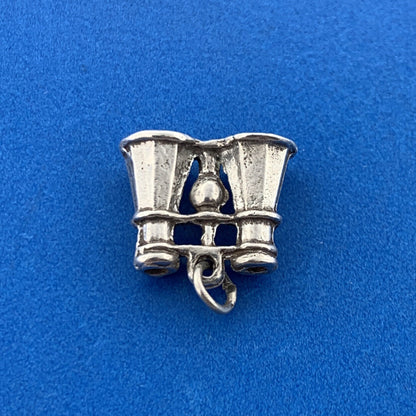 Sterling Silver 925 Binoculars Bird Star Watching Hobby Bracelet Pendant Charm