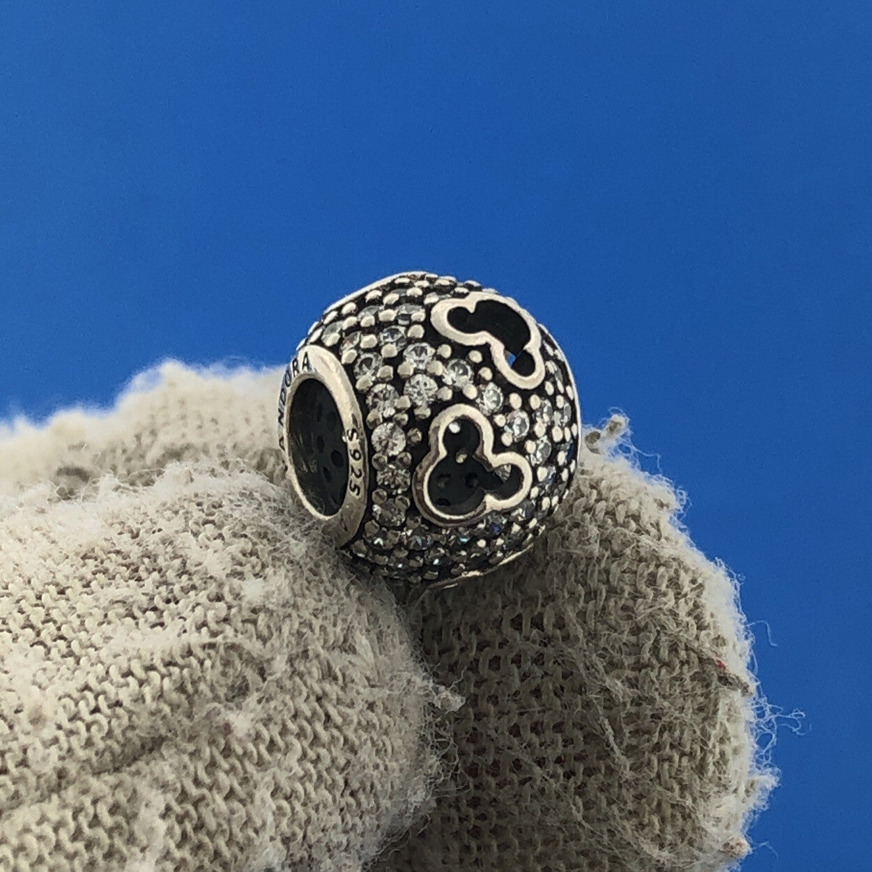 Pandora Sterling Silver 791422CZ Disney Mickey Mouse Silhouettes Bracelet Charm