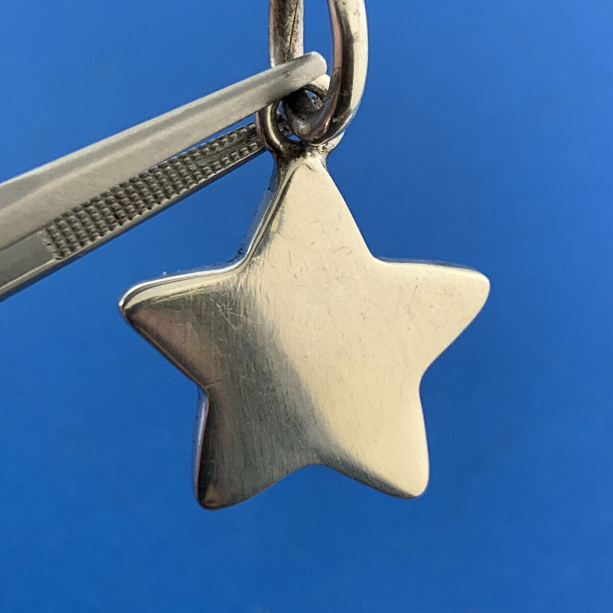 925 Sterling Silver Solid Star Charm Pendant