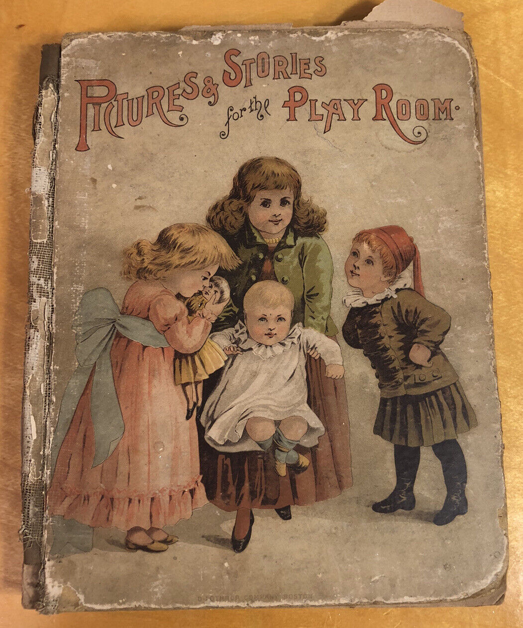 1882-early 1900's Lot of Six Antique Children Books As Is