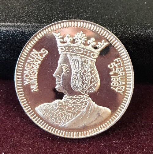 1987 Numismatic Association of Southern California Women in Numismatics .999 Rnd