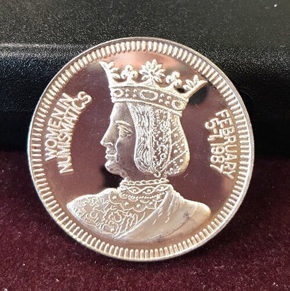 1987 Numismatic Association of Southern California Women in Numismatics .999 Rnd
