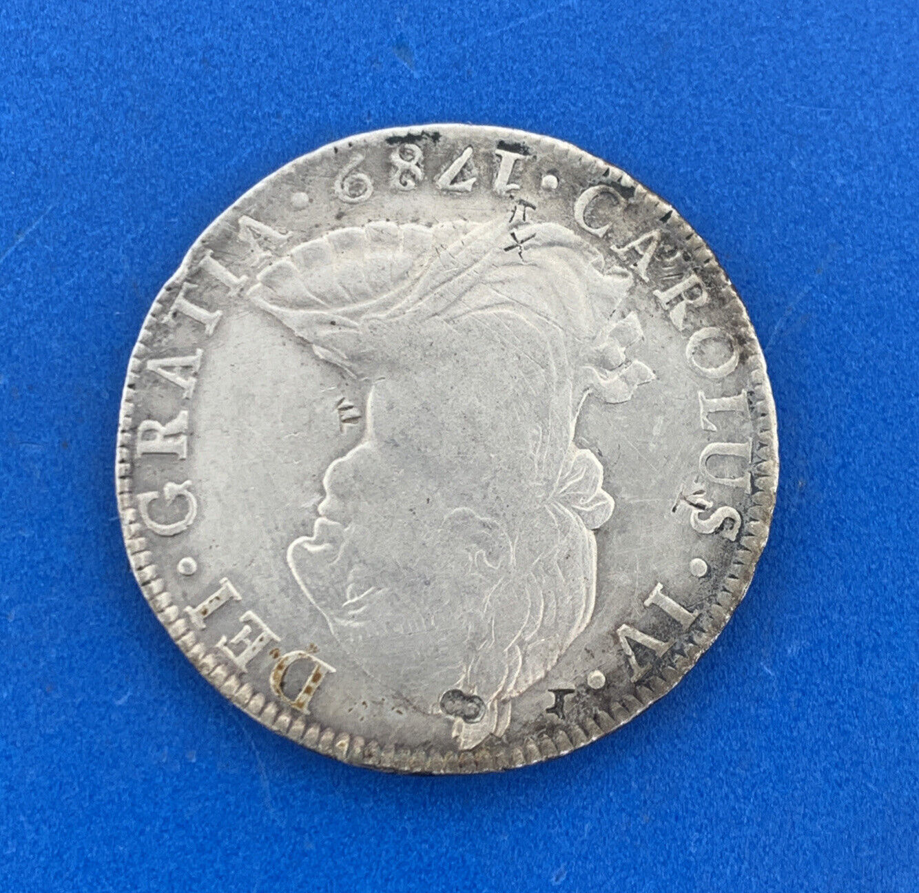 1789 Mo Mexico City 8 Reales F.M. Carolus IV DEI Gratia .903 Chop Marks Coin