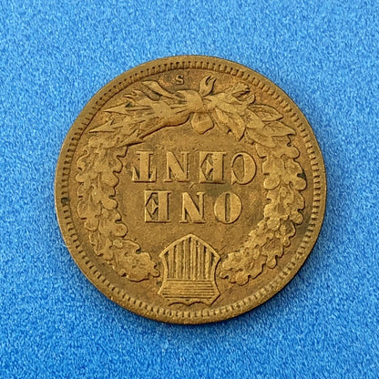 1908 S Indian Head One Cent Penny Type 3 Bronze Better Key San Francisco Coin