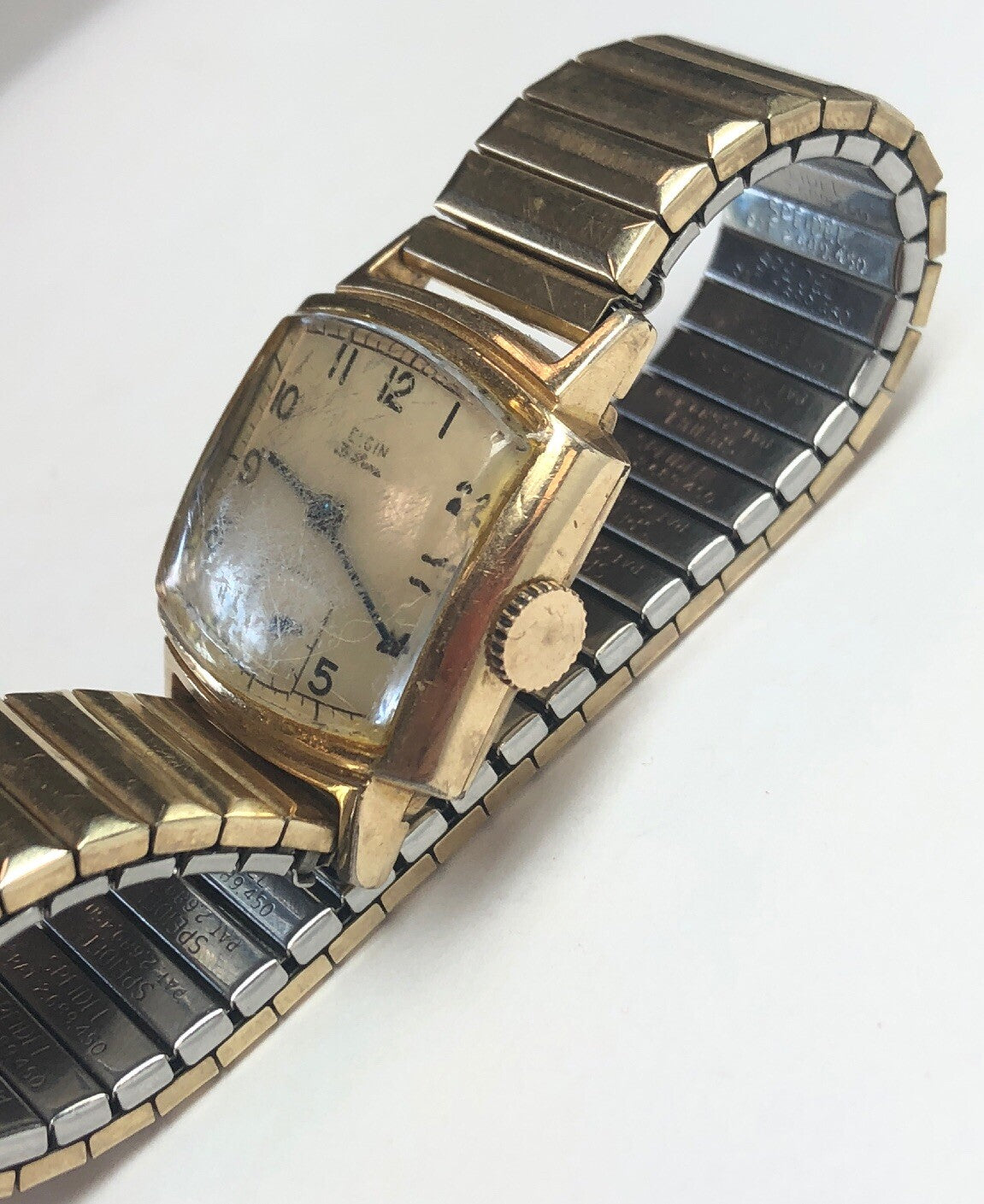 Vintage 1944 Elgin Deluxe Men's Wristwatch 10K Gold Filled E283675 Works